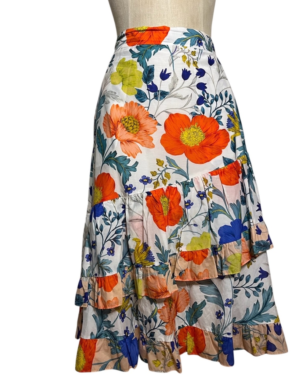 Kobi Halperin Cassie Ada Silk Cotton Floral 2 Piece Skirt Set Boho M L NWOT - Picture 7 of 16